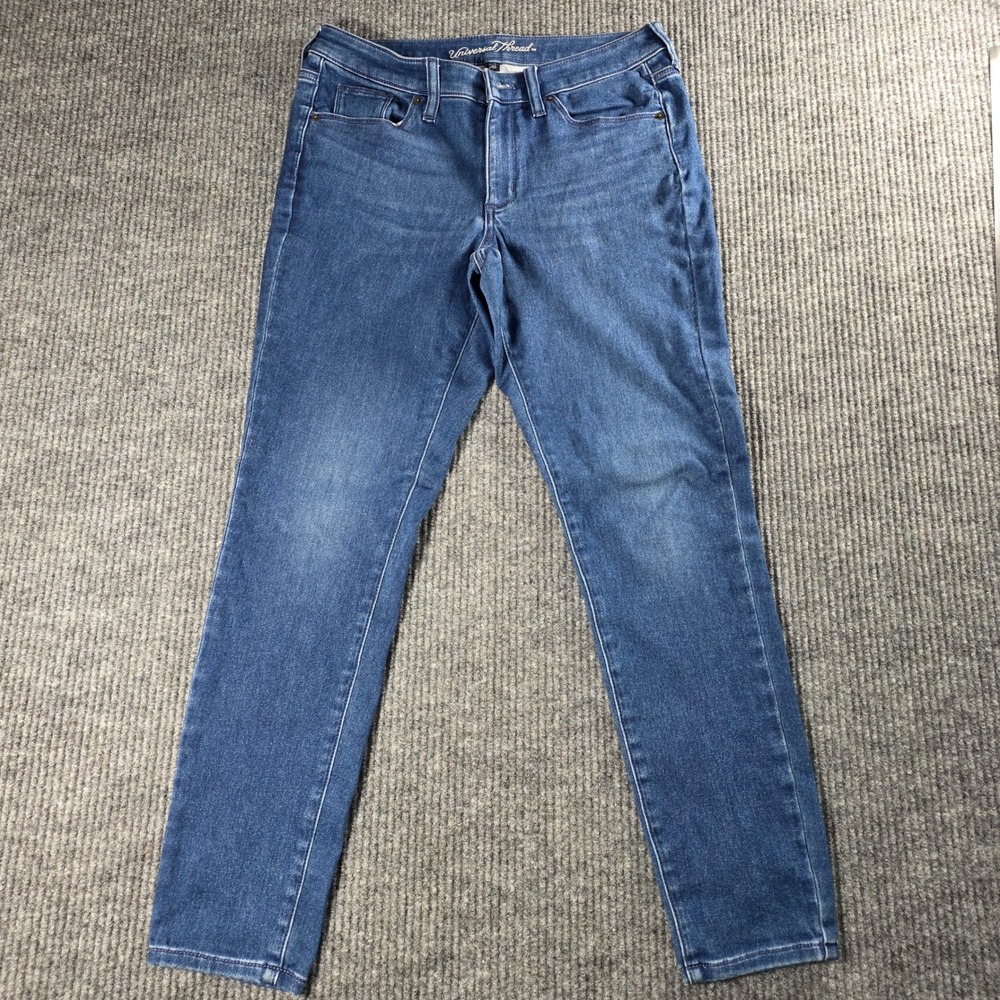 Universal Thread Womens Mid-Rise Skinny Jeans Size 8/29R Medium Wash Blue Denim
